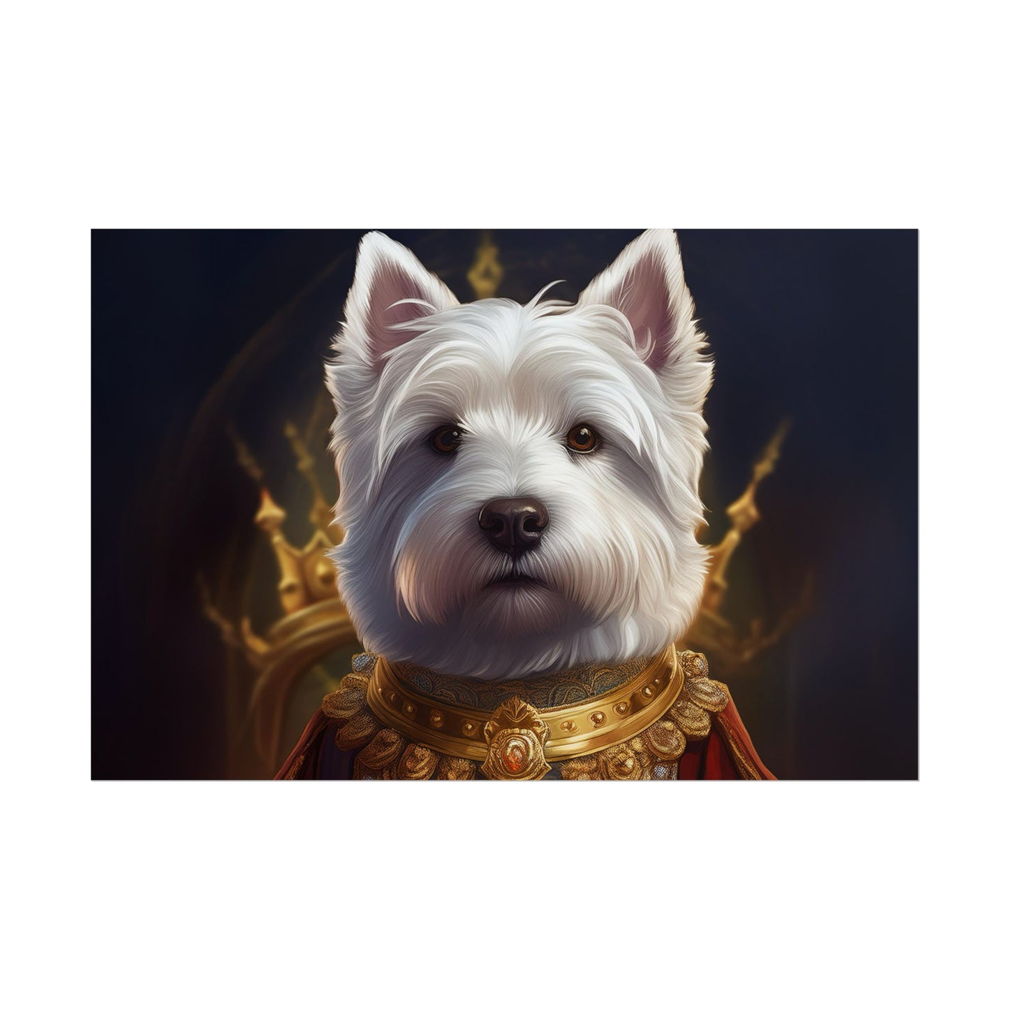 West Highland White Terrier Dog Renaissance Pet Portrait Print, West Highland White Terrier Art Print, Dog Wall Art, Wall Print, Wall Art