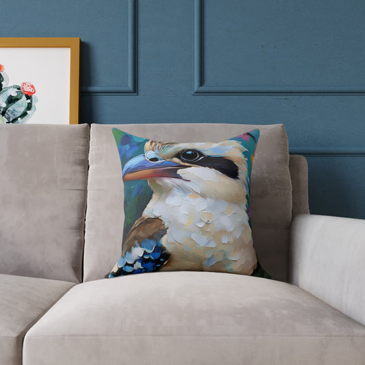 Vibrant Kookaburra Australian Bird  Pillow, Decorative Throw Cushion, Bird Lover Gift, Boho Home Decor, Nature-Inspired Accent Pillow