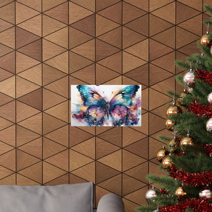 Teal, Orange & Purple Butterfly Alcohol Ink Wall Art | Butterfly wall art | Wall Art | Wall Print