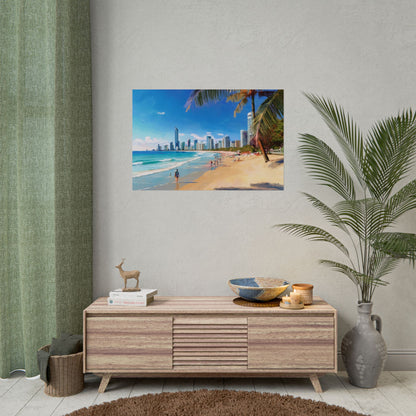 Surfers Paradise Beach Australia Coastal Print | Style 1 | Wall Art | Wall Print