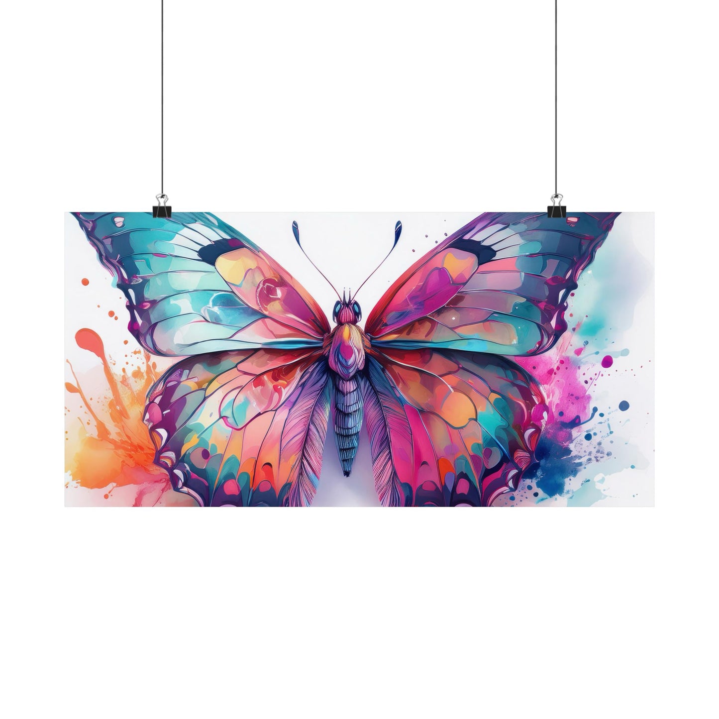 Colorful Butterfly Alcohol Ink Wall Art | Butterfly wall art | Wall Art | Wall Print