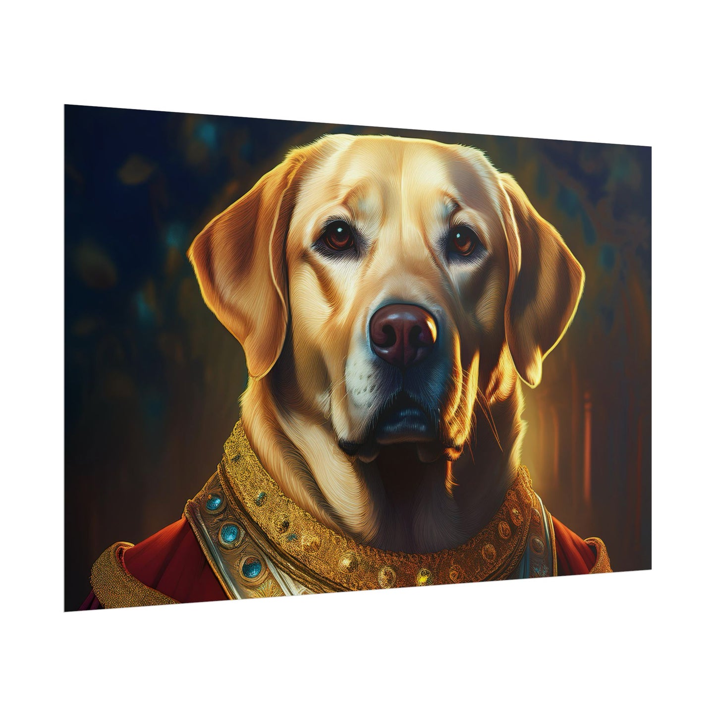 Labrador Retriever Renaissance Pet Portrait Art Print, Wall Decor Gift, Animal Lover Home Decor, Dog Wall Art