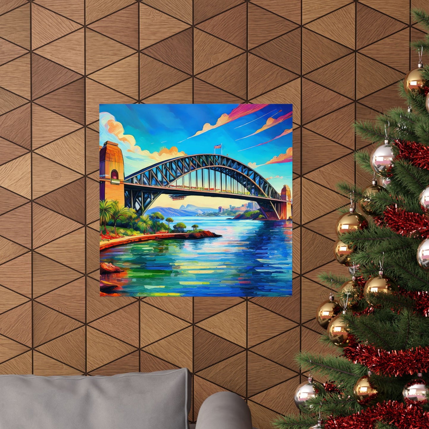 Sydney Harbour Bridge  Australia Painting Print | Wall Art | Wall Print