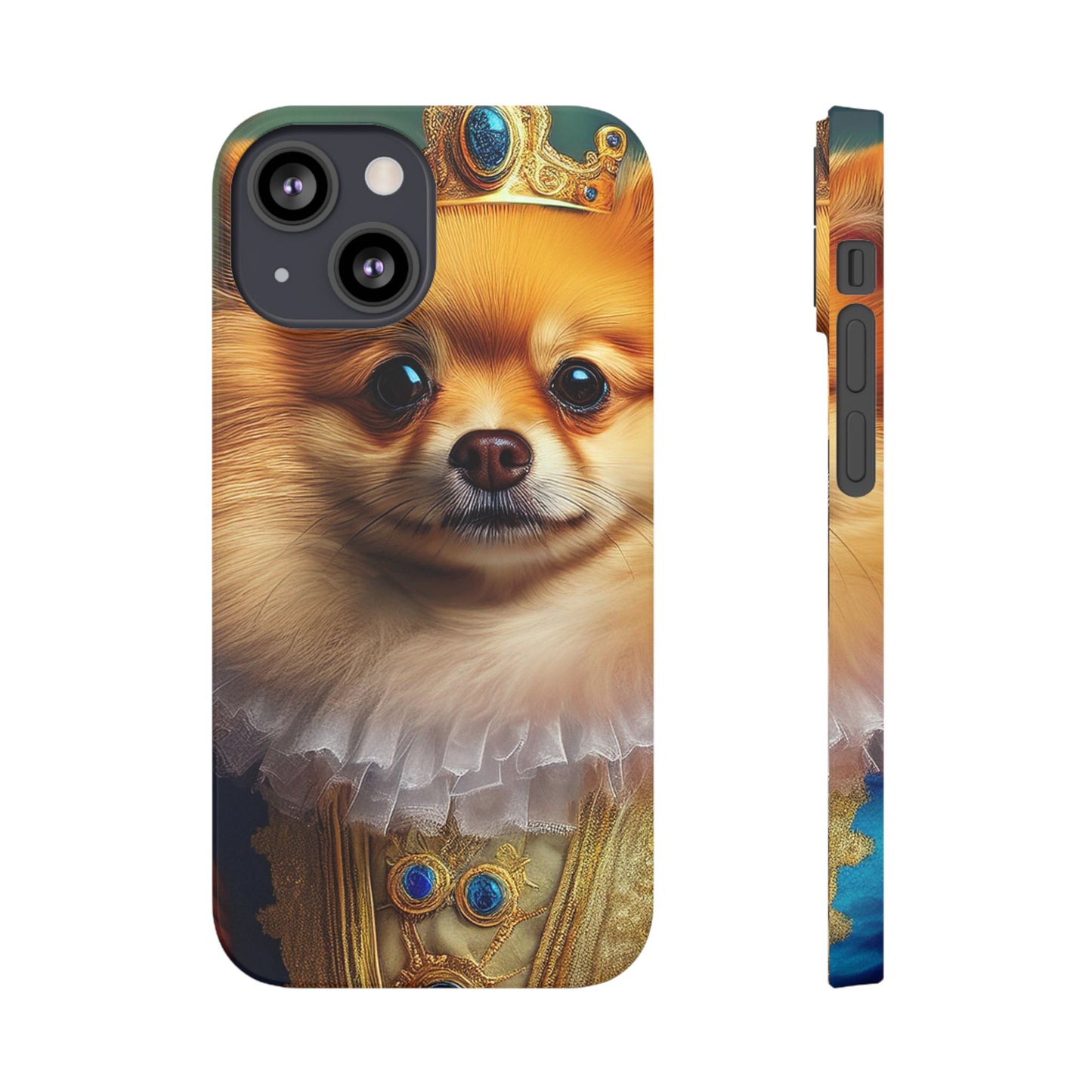 Pomeranian Renassaince Dog Portrait Slim Phone Case