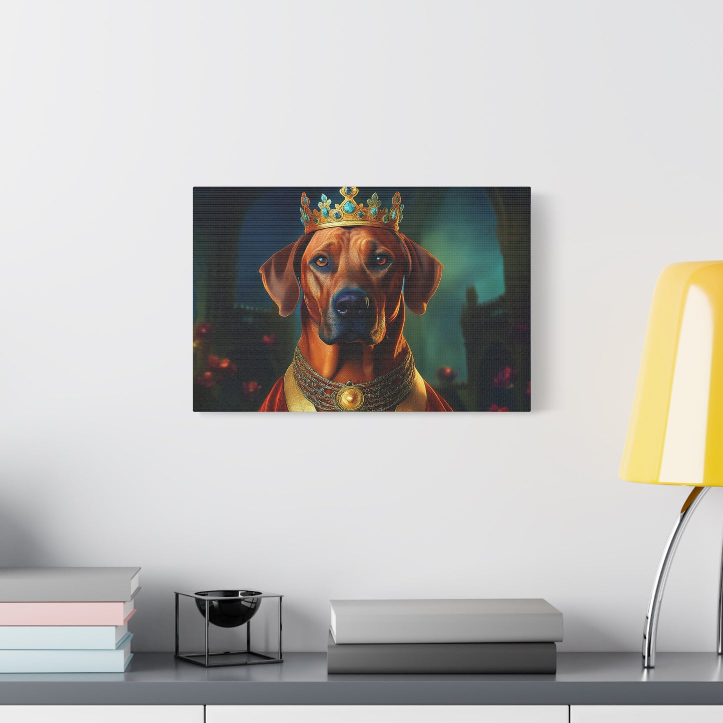 Rhodesian Ridgeback Renaissance Pet Portrait  on Canvas, wall art, wall print, dog portrait, dog art