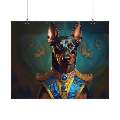 Doberman Pinscher Renaissance  Dog Pet Portrait Print | Wall Art | Wall Print | Dog Art