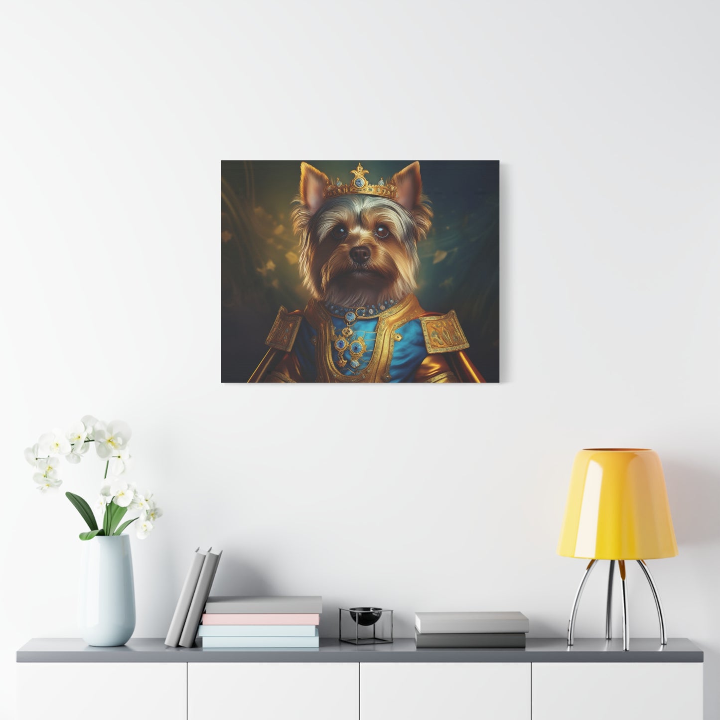 Yorkshire Terrier Renaissance Pet Portrait on Canvas | Wall Art | Wall Print | Dog Art