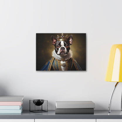 Boston Terrier Renaissance Pet Portrait on Canvas, wall print, wall art, dog portrait, dog art