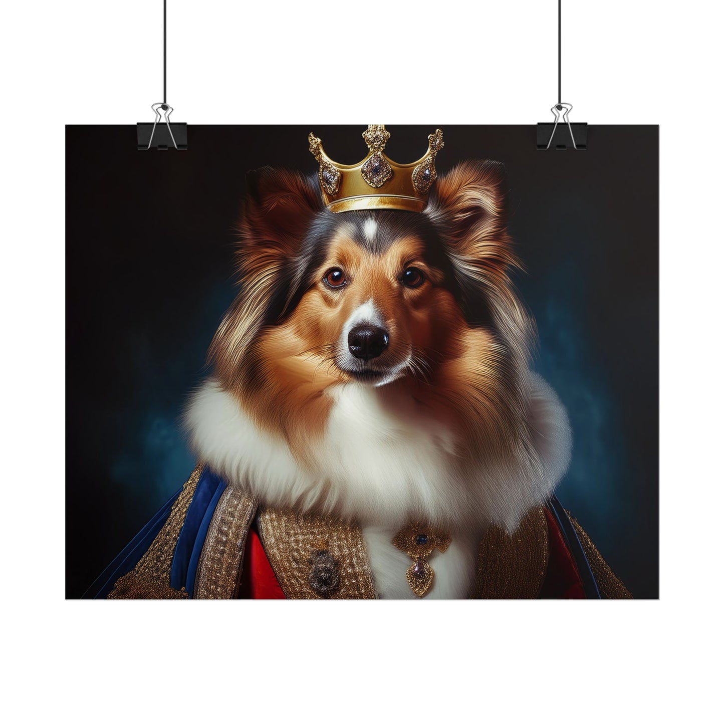 Shetland Sheepdog Renaissance Dog Portrait Art Print, Wall Decor Gift, Animal Lover Home Decor, Dog Wall Art