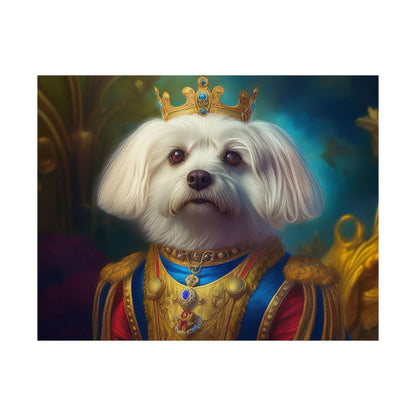 Maltese Renaissance Dog Portrait Wall Print | Art Print | Wall Decor | Dog Wall Art