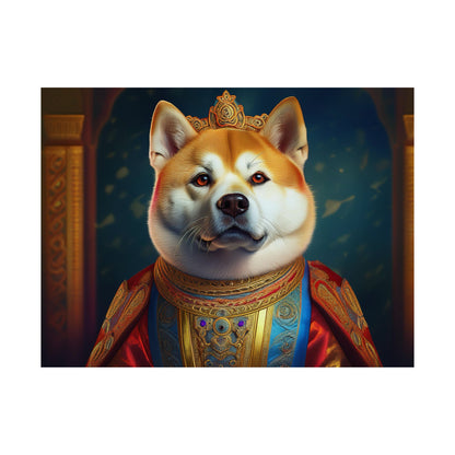 Akita Renaissance Dog Pet Portrait Art Print,  Dog Lover Wall Art, Animal Artwork, Canine Decor, Dog Memorial Gift