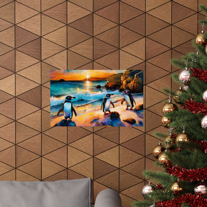 Philip Island Little Penguins Australia Wall Art | Vibrant Wall Print | Unique Painting Print | Style 1 | Wall Art | Wall Print