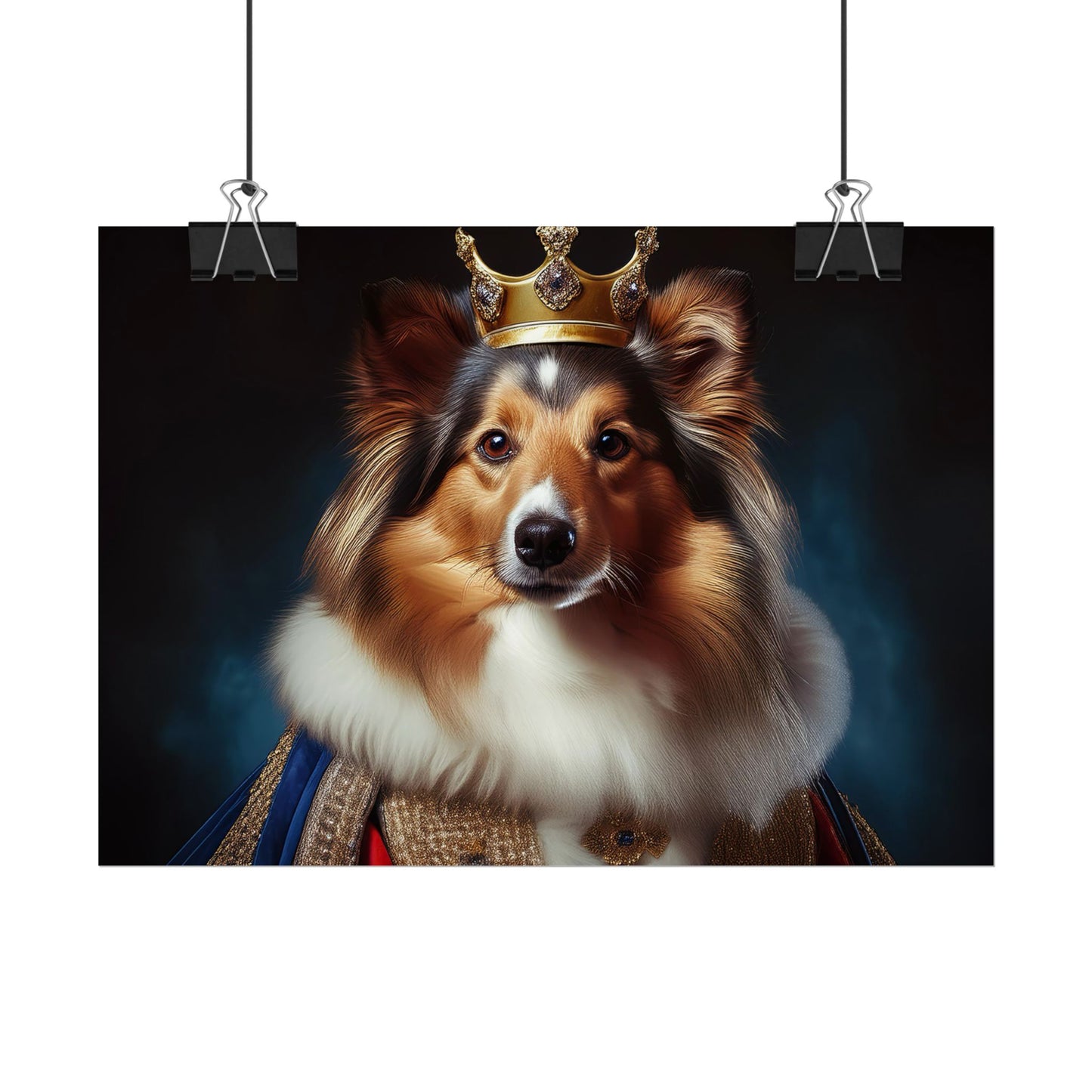 Shetland Sheepdog Renaissance Dog Portrait Art Print, Wall Decor Gift, Animal Lover Home Decor, Dog Wall Art
