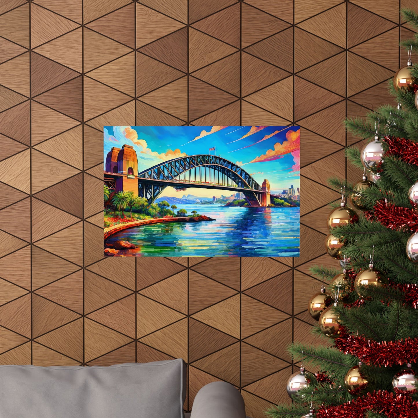Sydney Harbour Bridge  Australia Painting Print | Wall Art | Wall Print