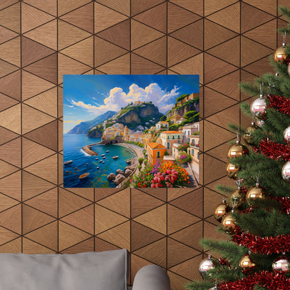 Amalfi Coast Italy Coastal Print | Style 2 | Wall Art | Wall Print