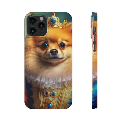 Pomeranian Renassaince Dog Portrait Slim Phone Case