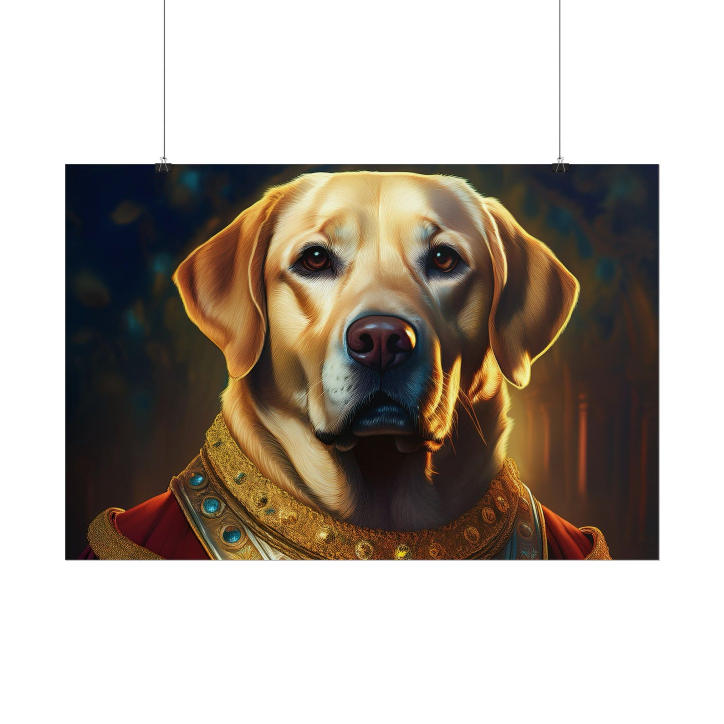 Labrador Retriever Renaissance Pet Portrait Art Print, Wall Decor Gift, Animal Lover Home Decor, Dog Wall Art