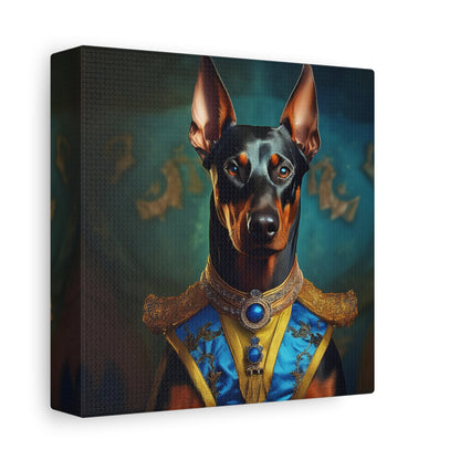 Doberman Pinscher Renaissance Pet Portrait on Canvas | wall art | wall print | Dog Art