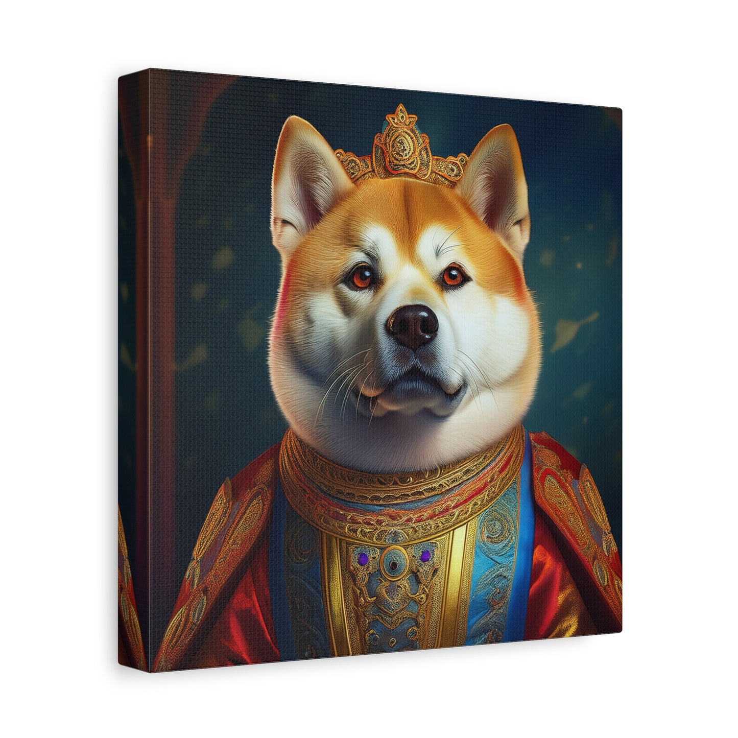 Shiba Renaissance Pet Portrait on Canvas, wall art, wall print, dog portrait, dog art