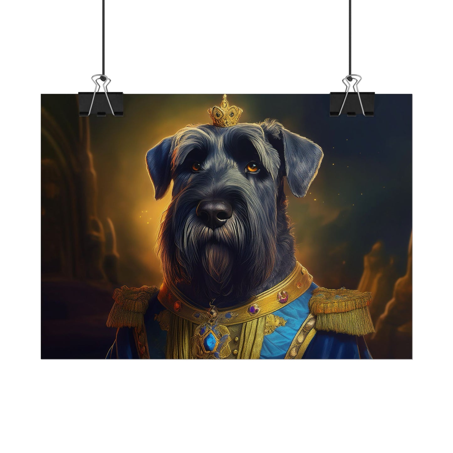 Giant Schnauzer Pet Renaissance Portrait Print, Dog Lover Wall Print | Wall Art | Wall Print
