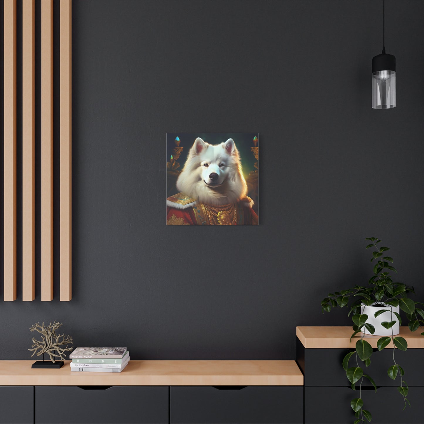 Samoyed Renaissance Pet Portrait on Canvas, wall art, wall print, dog portrait, dog art