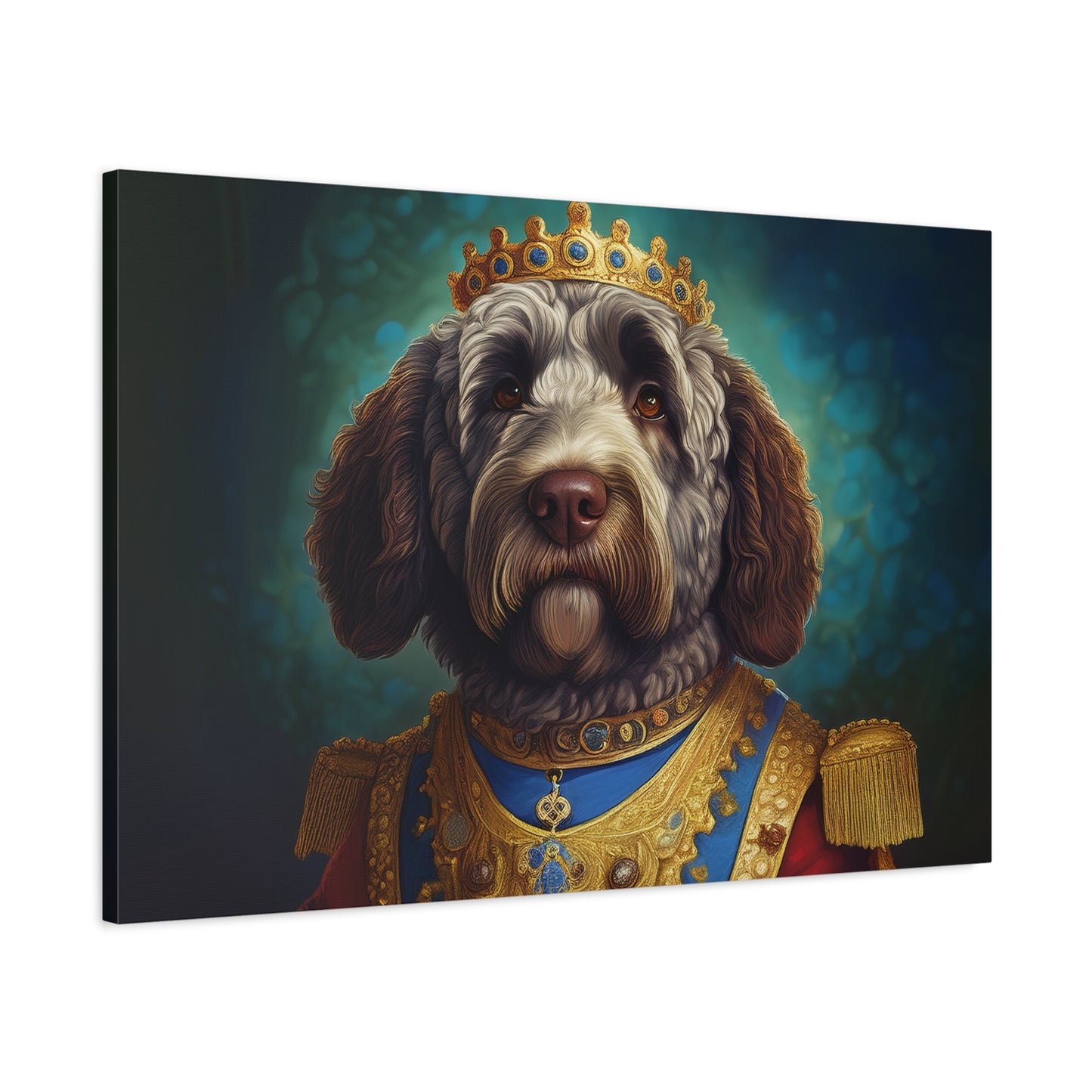 Portuguese Water Dog Renaissance Pet Portrait on Canvas | wall art | wall print