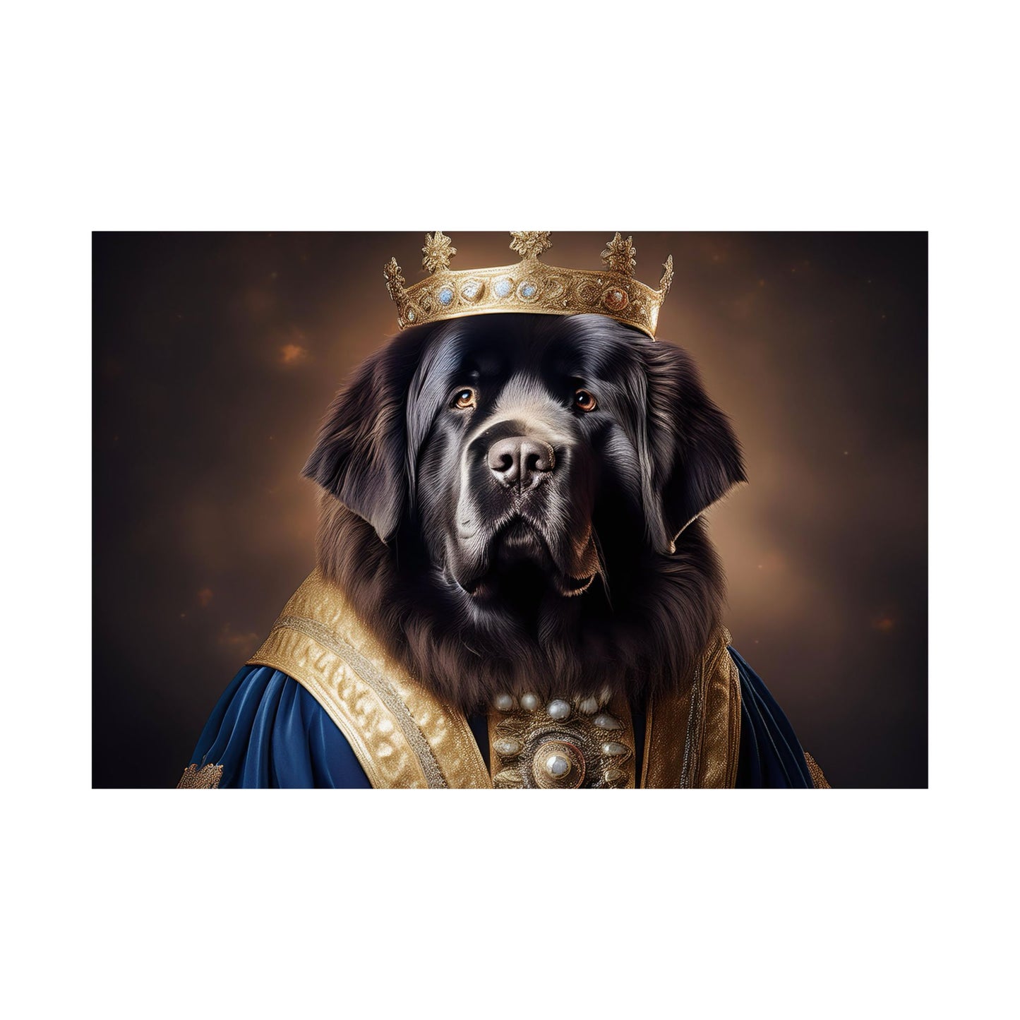Newfoundland Renaissance Pet Portrait Print,  Art Print, Wall Decor Gift, Animal Lover Home Decor, Dog Wall Art, wall art, wall print