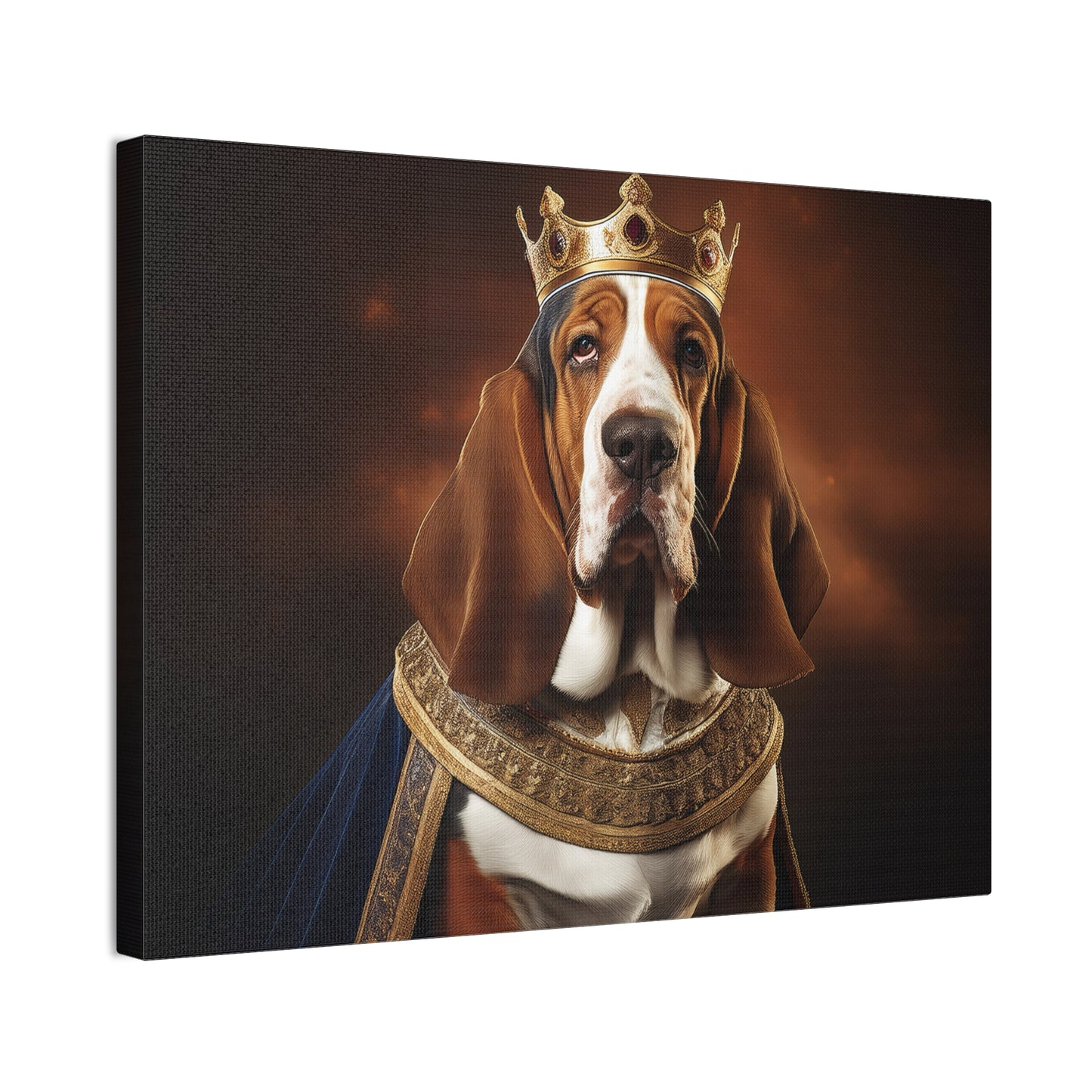 Basset Hound Renaissance Pet Portrait on Canvas | Wall art | wall print | Dog Art
