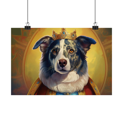 Border Collie Dog Renaissance Pet Portrait Print, Animal Lover gift, wall art, wall print, dog art