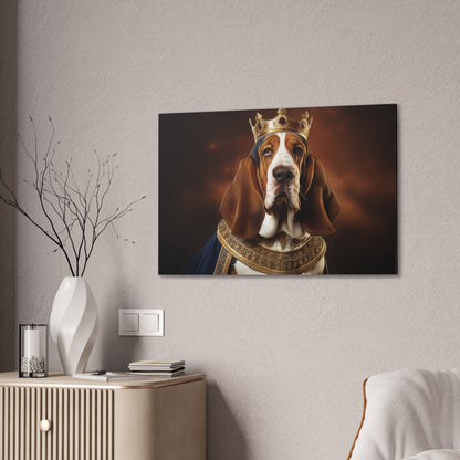 Basset Hound Renaissance Pet Portrait on Canvas | Wall art | wall print | Dog Art
