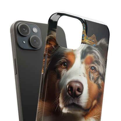 Australian Shepherd Renaissance Dog Portrait Slim Phone Case