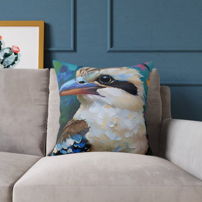 Vibrant Kookaburra Australian Bird  Pillow, Decorative Throw Cushion, Bird Lover Gift, Boho Home Decor, Nature-Inspired Accent Pillow