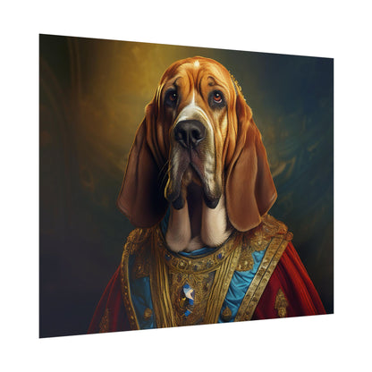 Bloodhound Renaissance Dog Portrait Art Print, Wall Decor Gift, Animal Lover Home Decor, Dog Wall Art