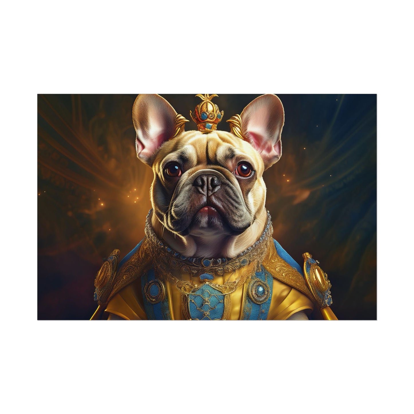 French Bulldog Renaissance Portrait Art Print, Wall Decor Gift, Animal Lover Home Decor, Dog Wall Art