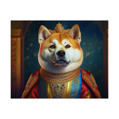 Akita Renaissance Dog Pet Portrait Art Print,  Dog Lover Wall Art, Animal Artwork, Canine Decor, Dog Memorial Gift