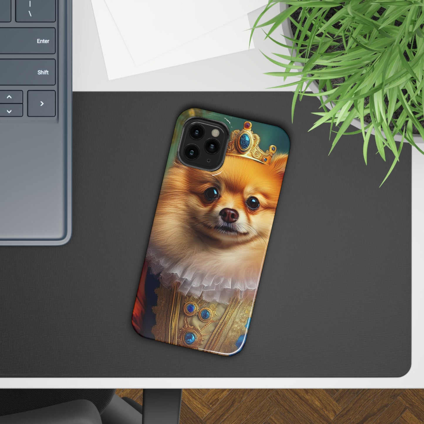 Pomeranian Renassaince Dog Portrait Slim Phone Case