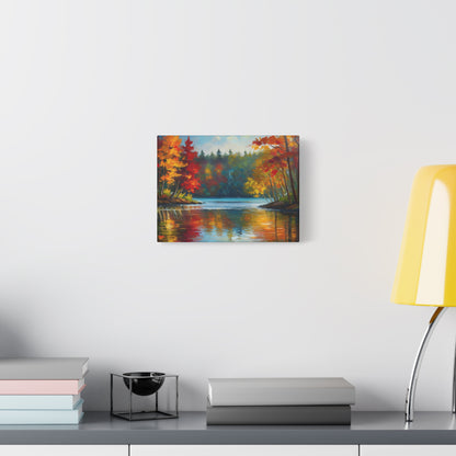 Fall Leaves on the Lake on Canvas | wall art |  wall print