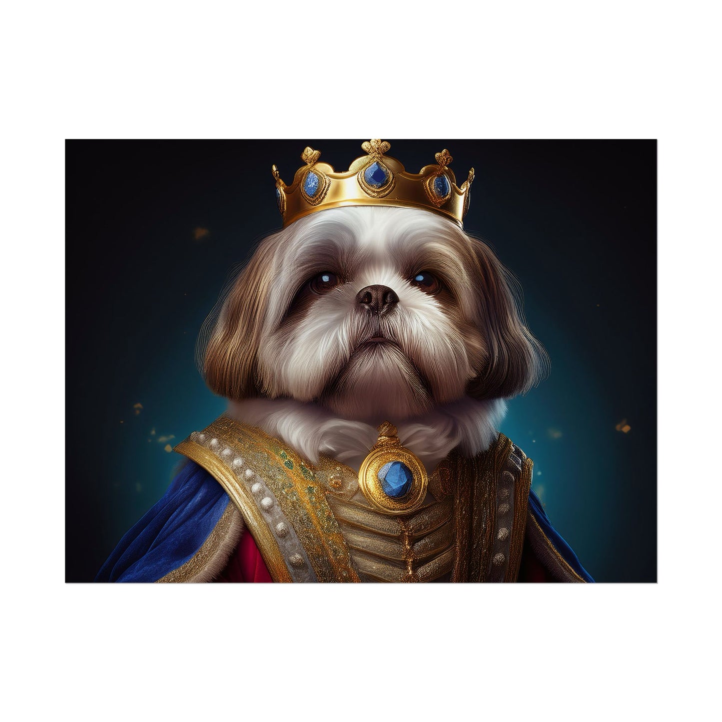 Shih Tzu Renaissance Pet Portrait Print | Dog Lover Wall Art | Dog Memorial Gift | Wall Art | Wall Print