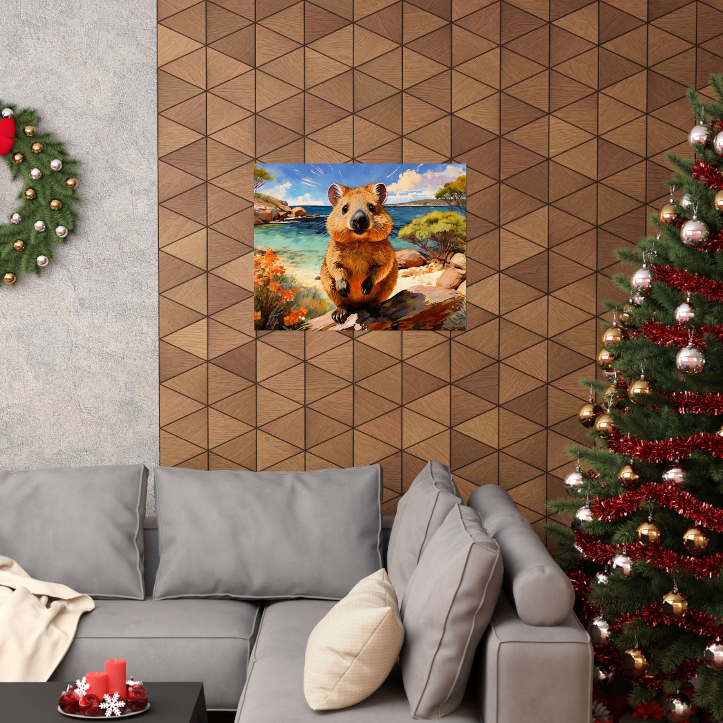 Quokkas at Rottnest Island Western Australia Print |  Unique Painting Print | Style 1 | Wall Art | Wall Print