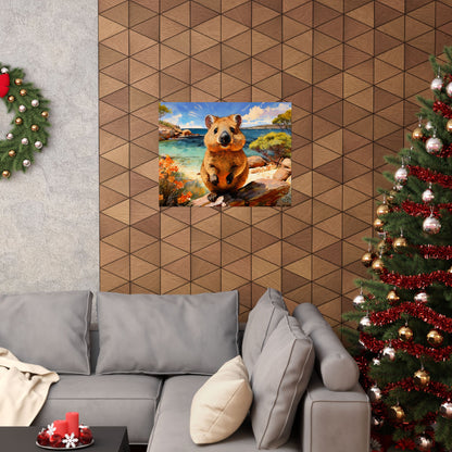 Quokkas at Rottnest Island Western Australia Print |  Unique Painting Print | Style 1 | Wall Art | Wall Print