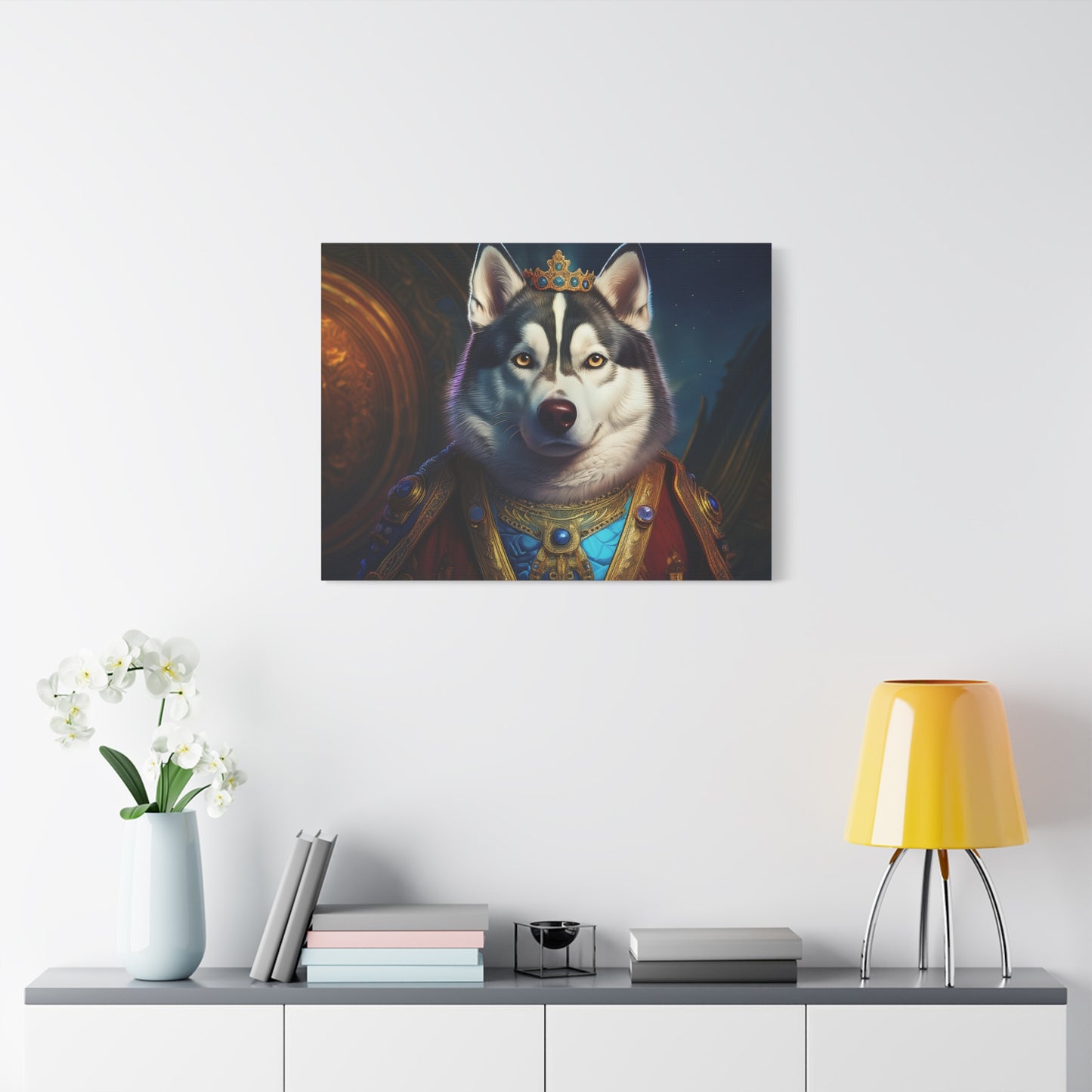 Siberian Husky Renaissance Pet Portrait on Canvas, wall art, wall print, dog portrait, dog art