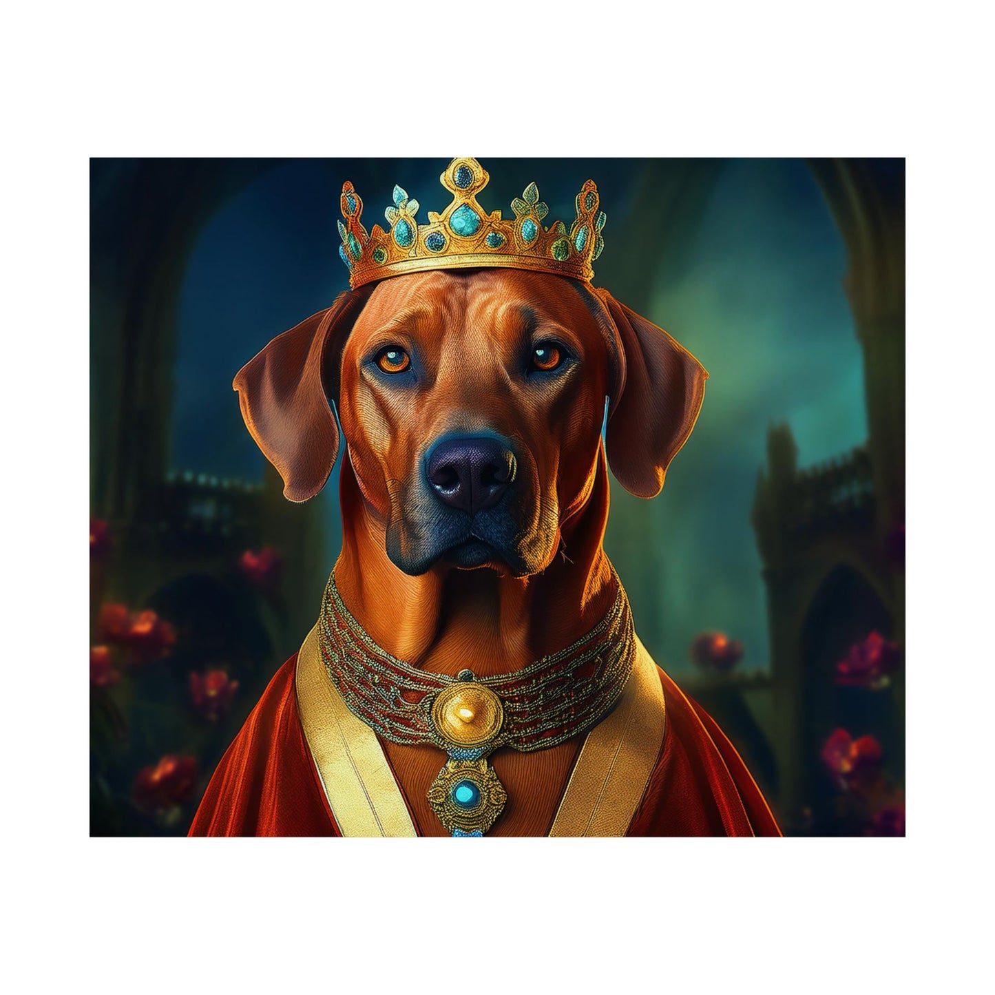 Rhodesian Ridgeback Dog Renaissance Pet Portrait, Rhodesian Ridgeback Art Print,  Animal Lover Art, Wall art, wall print
