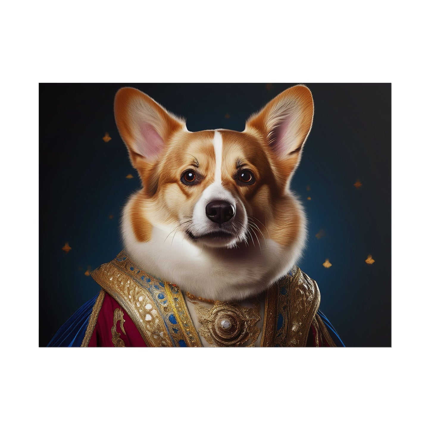 Pembroke Welsh Corgi Renaissance Pet Portrait Print | Wall Art | Wall Print | Dog Art