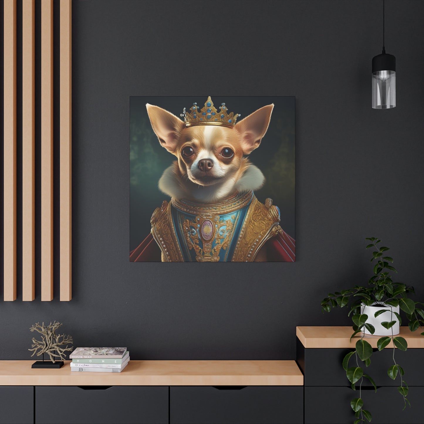 Chihuahua Renaissance Pet Portrait on Canvas | Wall art | Wall print | Dog art