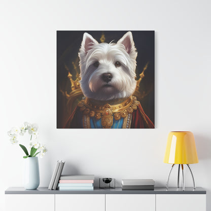 West Highland White Terrier Pet Portrait Renaissance - Canvas, wall art, wall print, dog portrait, dog art