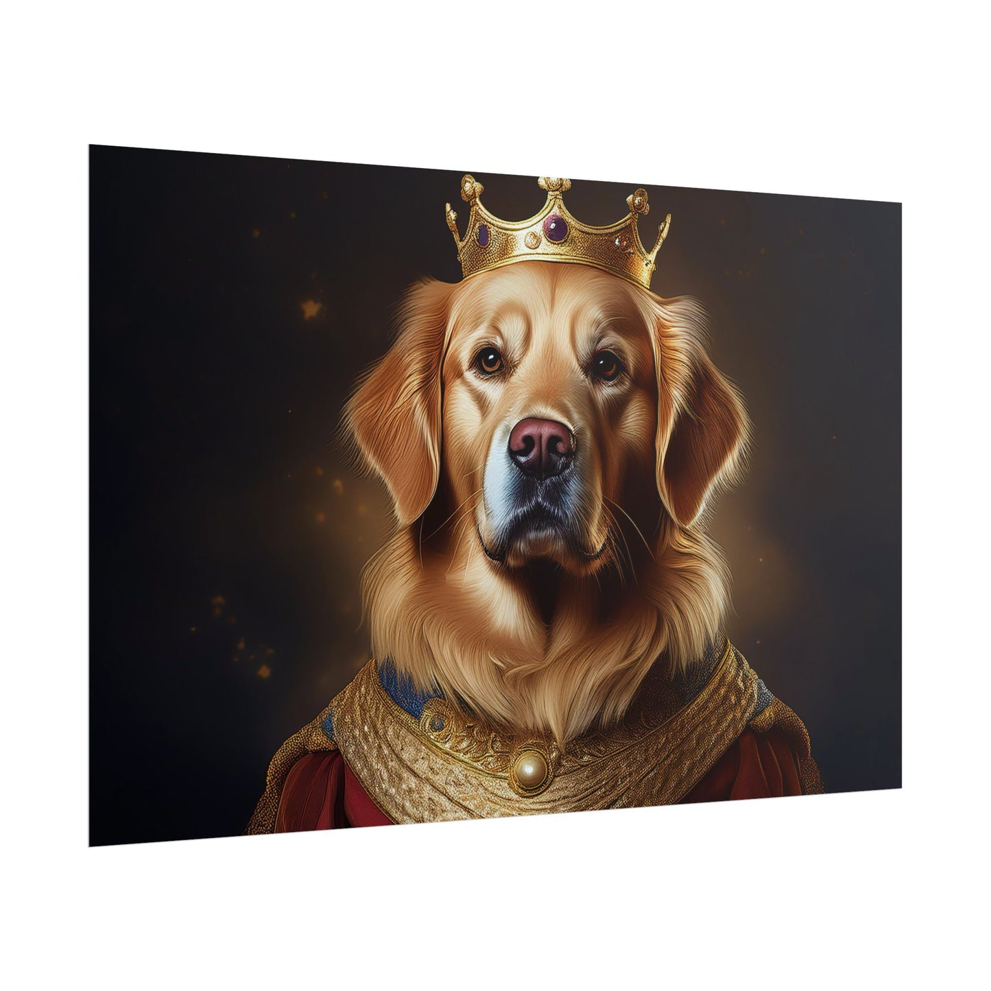 Golden Retriever Renaissance Dog Portrait  Art Print, Wall Decor Gift, Animal Lover Home Decor, Dog Wall Art