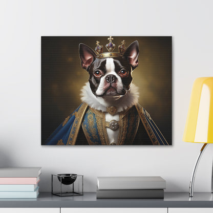 Boston Terrier Renaissance Pet Portrait on Canvas, wall print, wall art, dog portrait, dog art