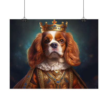 Cavalier King Charles Spaniel Art Pet Portrait Print, Renaissance, Wall Print, Wall Art