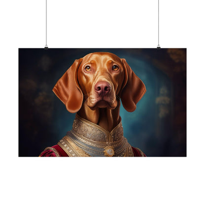 Vizsla Renaissance Pet Portrait Print,  Art Print, Wall Decor,  Animal Print, Dog Wall Art, Wall print, wall art, dog art