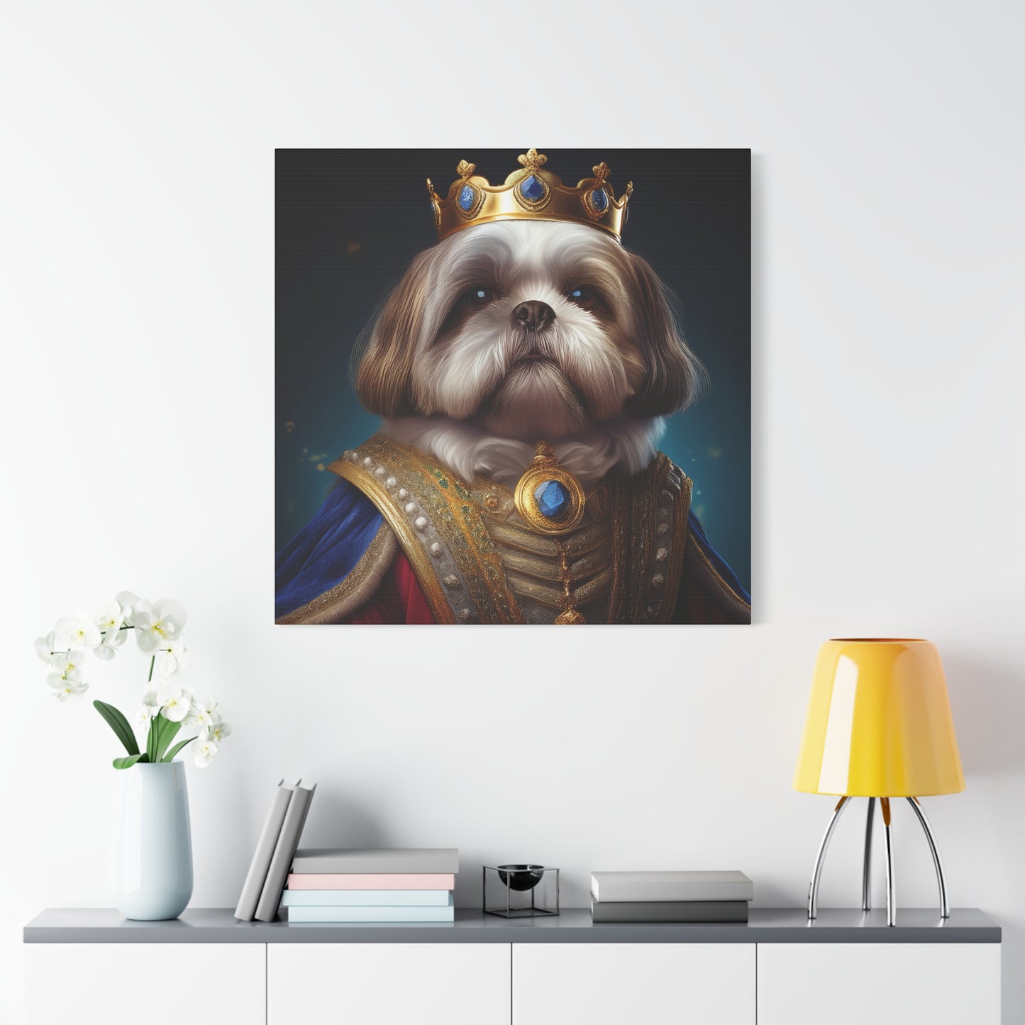 Shih Tzu Renaissance Pet Portrait on Canvas | wall art, wall print, dog portrait, dog art